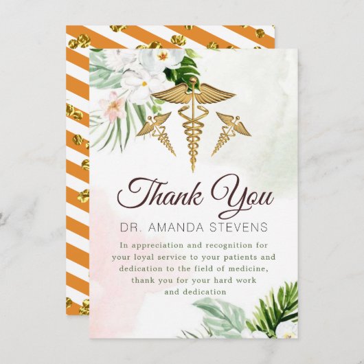 フローラエレガント医 |ナースサンキューカード サンキューカード (正面/裏面)
