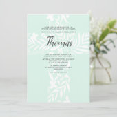 フローラエレガント十字造幣局グリーン洗礼 招待状 (スタンド正面)