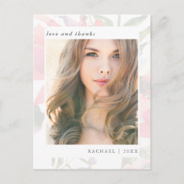 フローラエレガント卒業ありがとう写真 ポストカード