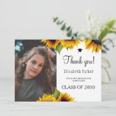 フローラエレガント卒業写真感謝してい卒業生 サンキューカード (スタンド正面)