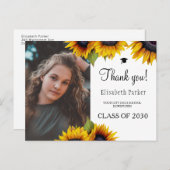 フローラエレガント卒業写真感謝してい卒業生 ポストカード (正面/裏面)