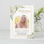 フローラエレガント印刷可能な葬儀プログラム 案内状 (スタンド正面)