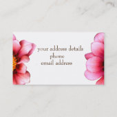 フローラエレガント名刺 名刺 (裏面)