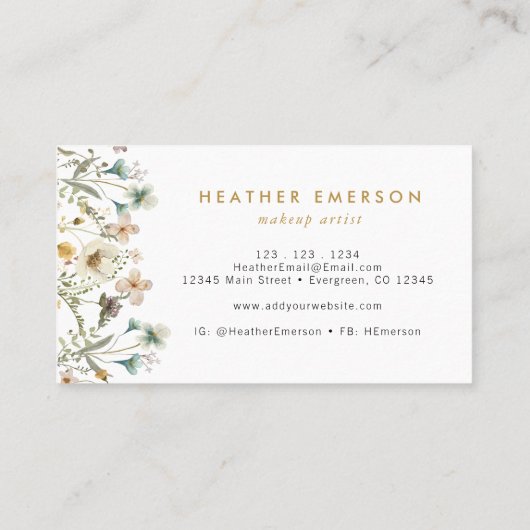 フローラエレガント名刺 名刺 (裏面)