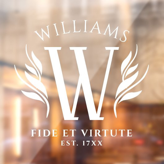 フローラエレガント名字モノグラムモットー ウィンドウサイン (シート2)