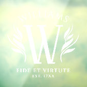 フローラエレガント名字モノグラムモットー ウィンドウサイン (シート3)