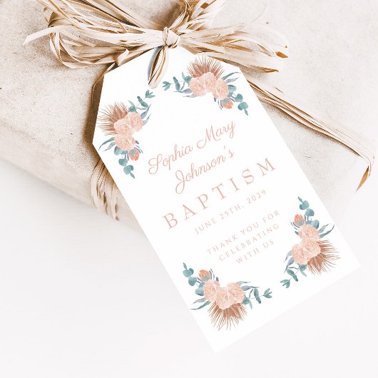 フローラエレガント女子フォトバプテスマ ギフトタグ