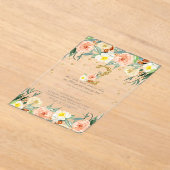 フローラエレガント女子2歳の誕生日 アクリル招待状 (レイダウン)