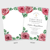 フローラエレガント宗教女子第一聖餐式 招待状