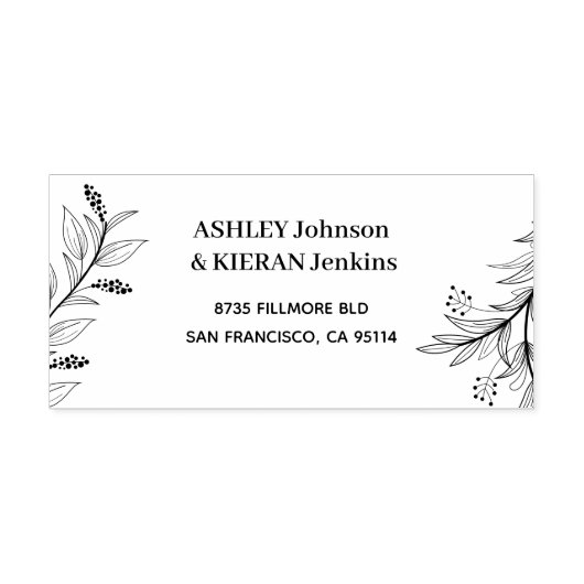 フローラエレガント差出人住所 セルフインキングスタンプ (デザイン)