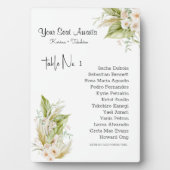 フローラエレガント席は結婚テーブル番。 フォトプラーク (正面)