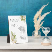 フローラエレガント席は結婚テーブル番。 フォトプラーク (側面)