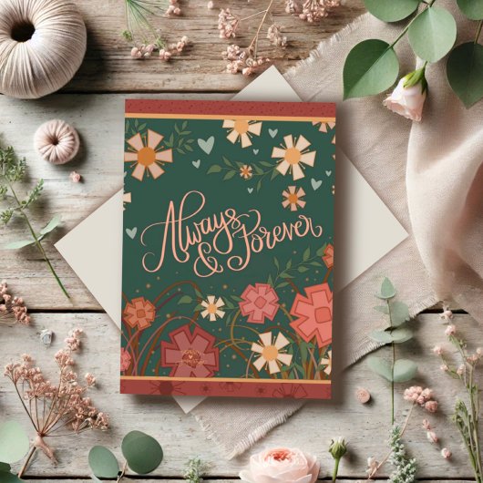 フローラエレガント常時と永遠の引用文愛 カード