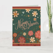 フローラエレガント常時と永遠の引用文愛 カード (正面)