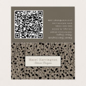 フローラエレガント折り畳みビジネスカードモダンベージュ 名刺 (外部フラット)