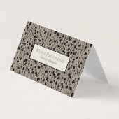 フローラエレガント折り畳みビジネスカードモダンベージュ 名刺