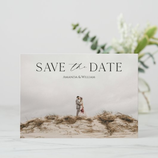 フローラエレガント日付カードの保存 セーブザデート (スタンド正面)