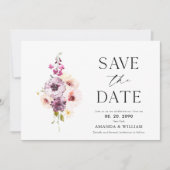 フローラエレガント日付カードの保存 案内状 (正面)