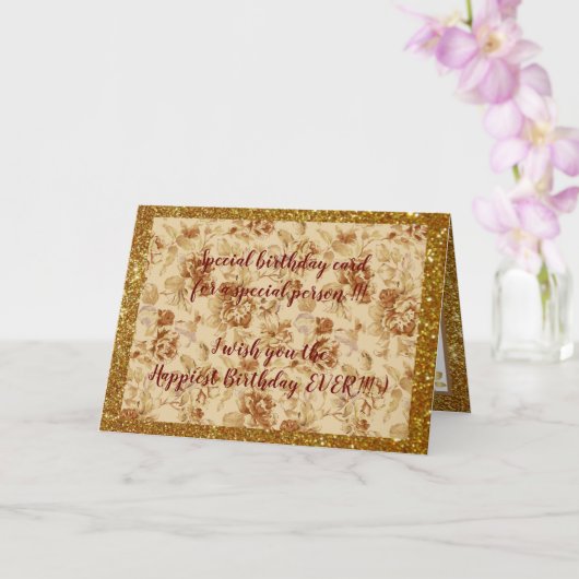 フローラエレガント最高の誕生日カード カード (蘭)