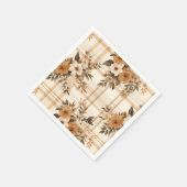 フローラエレガント格子状秋秋 スタンダードカクテルナプキン (角)