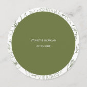 フローラエレガント植物セージ緑結婚の夕食 メニュー (裏面)