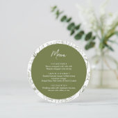 フローラエレガント植物セージ緑結婚の夕食 メニュー (スタンド正面)