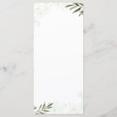 フローラエレガント植物セージ緑結婚の夕食 メニュー (裏面)