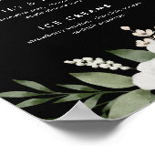 フローラエレガント植物性デザートバーメニューサイン ポスター (角)