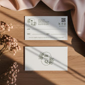 フローラエレガント植物性モノグラムクレストロゴブランド 予約カード