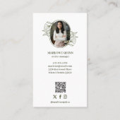 フローラエレガント植物性モノグラムクレストロゴブランド 名刺 (裏面)