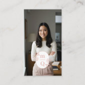 フローラエレガント植物性モノグラムクレストロゴブランド 名刺 (正面)