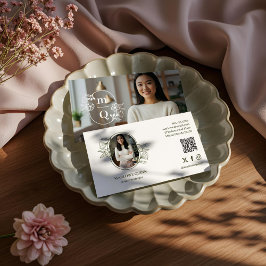 フローラエレガント植物性モノグラムクレストロゴブランド 名刺