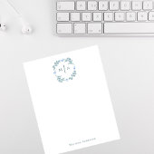 フローラエレガント植物性リースモノグラム名 ノートカード