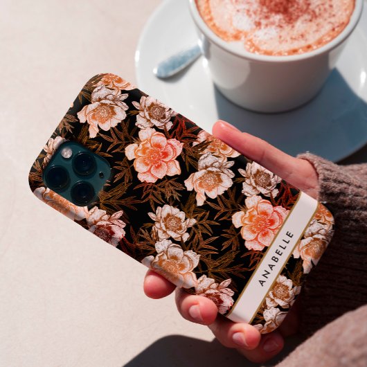 フローラエレガント植物模様モノグラム Case-Mate iPhoneケース