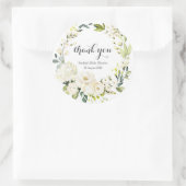 フローラエレガント植物緑ありがとうステッカー ラウンドシール (バッグ)