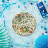 フローラエレガント植物花パターンナプキンズ ペーパープレート (パーティー)