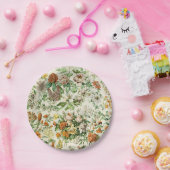 フローラエレガント植物花パターンナプキンズ ペーパープレート (パーティー)