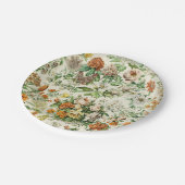フローラエレガント植物花パターンナプキンズ ペーパープレート (アングル)