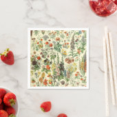 フローラエレガント植物花パターン スタンダードカクテルナプキン (インサイチュ)