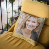 フローラエレガント母の日マスタード黄色の写真 クッション