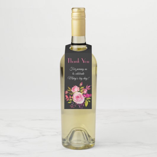 フローラエレガント水の色ご参加いただきありがとうございます ボトルネックタグ (ボトル)