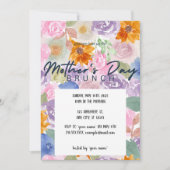 フローラエレガント水の色の母の日ブランチインビ 招待状 (正面)