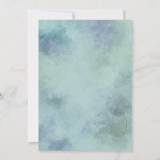 フローラエレガント水彩バラ50th誕生日パーティー 招待状 (裏面)