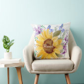 フローラエレガント水彩可愛い夏 クッション (椅子)