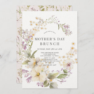 フローラエレガント水彩母の日ブランチ 招待状