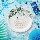 フローラエレガント水彩緑化ブライダルシャワー ペーパープレート (パーティー)