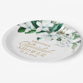 フローラエレガント水彩緑化ブライダルシャワー ペーパープレート (アングル)