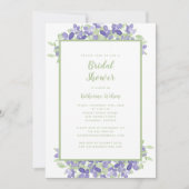 フローラエレガント水彩緑化ブライダルシャワー 招待状 (正面)