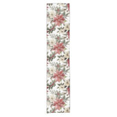 フローラエレガント水彩華クリスマス ショートテーブルランナー (正面)