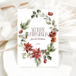 フローラエレガント水彩華クリスマス シーズンカード<br><div class="desc">フローラエレガントウォータカラーメリークリスマスホリデーカード</div>